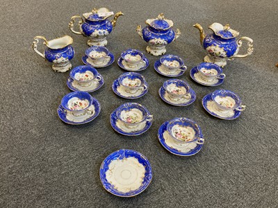 Lot 127 - Tea Service. Victorian porcelain tea service