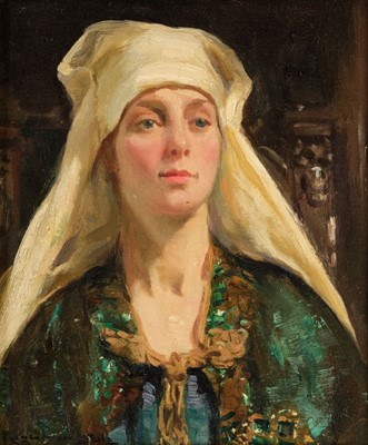 Lot 618 - Wells (John Sanderson, 1872-1955). Young woman in traditional costume