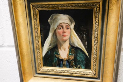 Lot 618 - Wells (John Sanderson, 1872-1955). Young woman in traditional costume