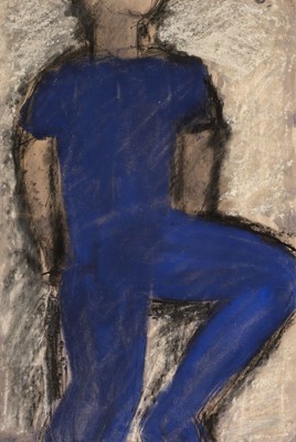 Lot 599 - Emanuel (John, 1930-). Seated man in blue