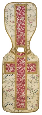 Lot 294 - Chinese. A French-style painted chasuble, circa 1770-1790