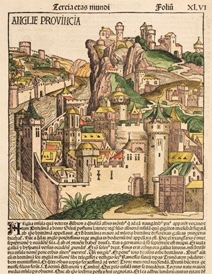 Lot 182 - Schedel (Hartman). Anglie Provincia, Nuremberg, [1493]