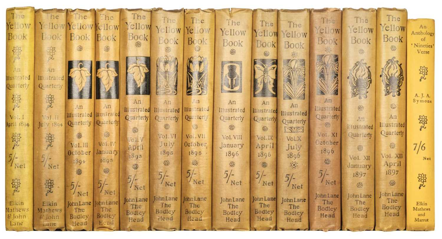 Lot 573 - Yellow Book. An Illustrated Quartery, 13 volumes, 1894-97