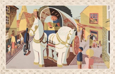 Lot 533 - Gentleman (Tom, 1882-1966). The Grey Horses, 1946, colour lithograph, and one other School Print