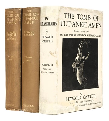 Lot 10 - Carter (Howard & A.C. Mace). The Tomb of Tut-Ankh-Amen, 3 volumes, 1923-33