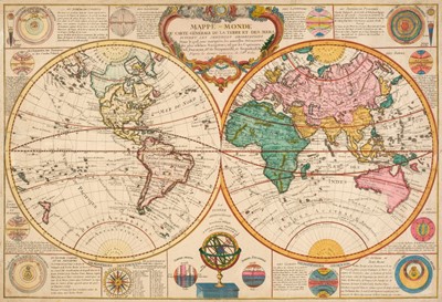 Lot 201 - World. Nolin (J. B.) Mappe Monde ou Carte Generale de la Terre et des Mers..., 1785