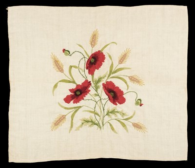 Lot 244 - Embroideries. A set of 12 crewelwork square panels, early-mid 20th century