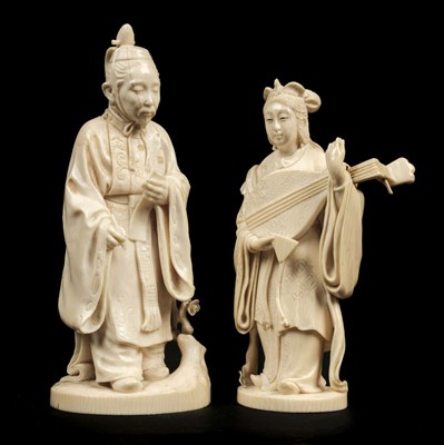 Lot 152 - Ivory Carvings. Chinese and Japanese figures