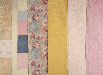 Lot 277 - Quilts. Five Welsh quilts, circa 1920s/30s