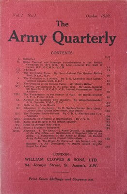 Lot 367 - The Army Quarterly.