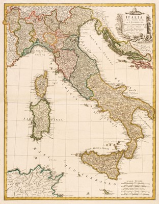 Lot 147 - Italy. Homann (J. B. heirs of), Italia in suos Staus divisa ex d'Anvilliano..., 1790