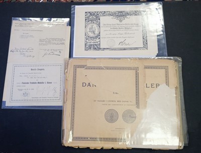Lot 279 - Military Ephemera. A collection of European military documents, circa 1870s/1940s