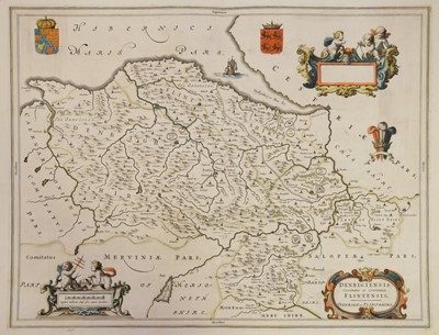 Lot 78 - Wales. Blaeu (Johannes), Montgomeria comitatus et comitatus Mervinia, circa 1668