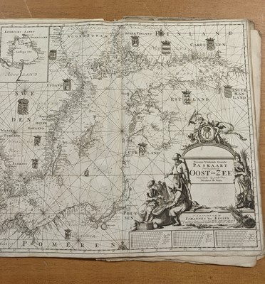 Lot 193 - Van Keulen (Johannes). Nieuwe Wassende Graade Paskaart over de Geeheele..., 1680 or later