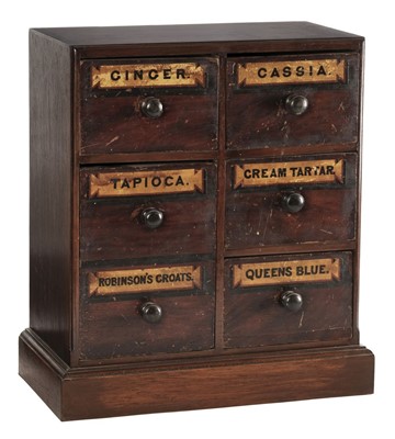 Lot 219 - Spice Chest. Victorian spice chest