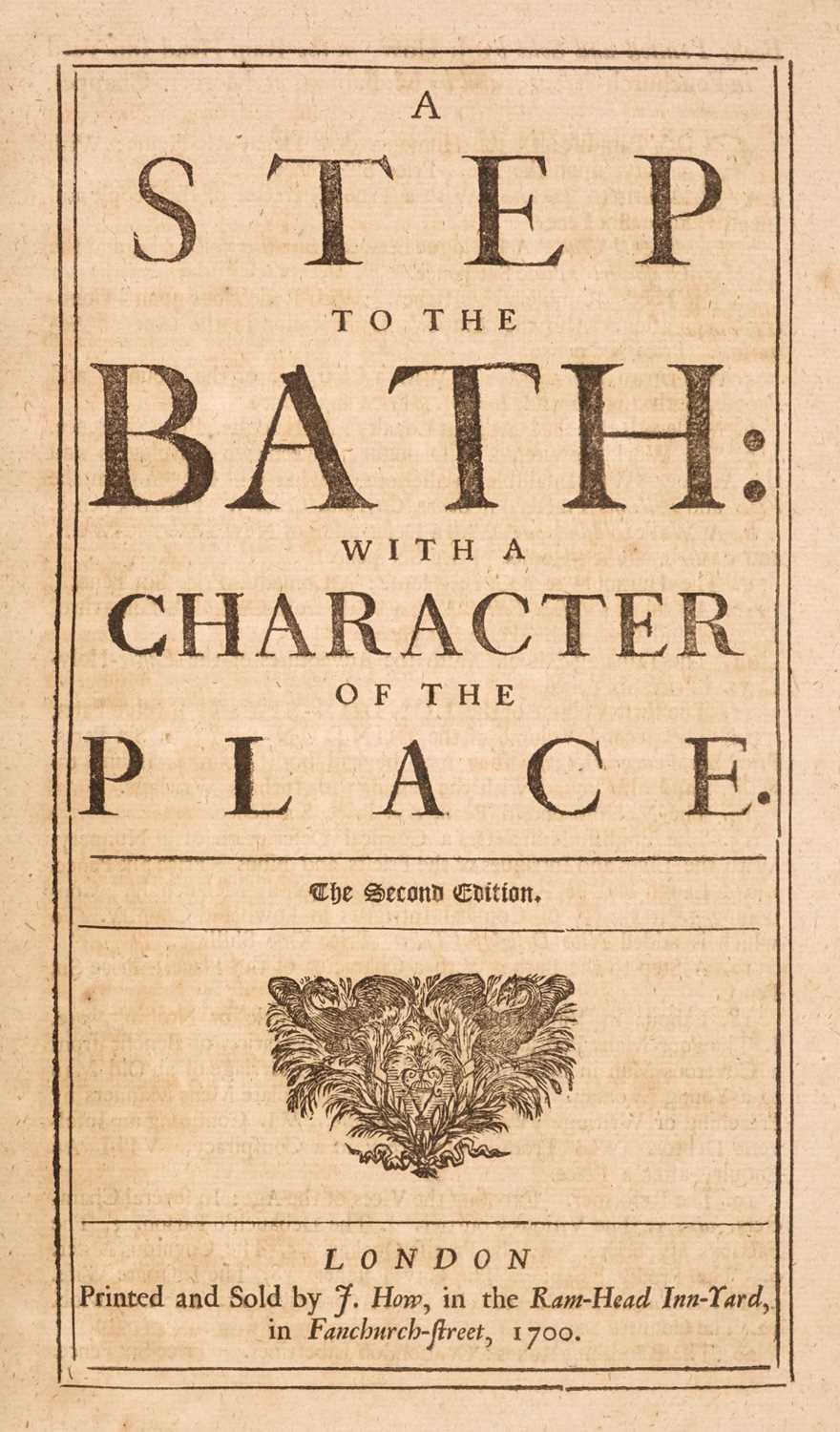 Lot 79 - Ward (Edward). A step to the Bath: with a character of the place, 2nd edition, 1700