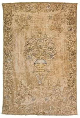 Lot 239 - Embroidered hanging. A large silk embroidered panel, probably Italian, early 18th century