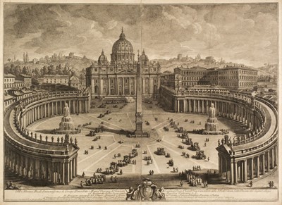 Lot 315 - Vasi (Giuseppe, 1710-1782). Prospetto principale del Tempio e Piazza di S. Pietro, 1774