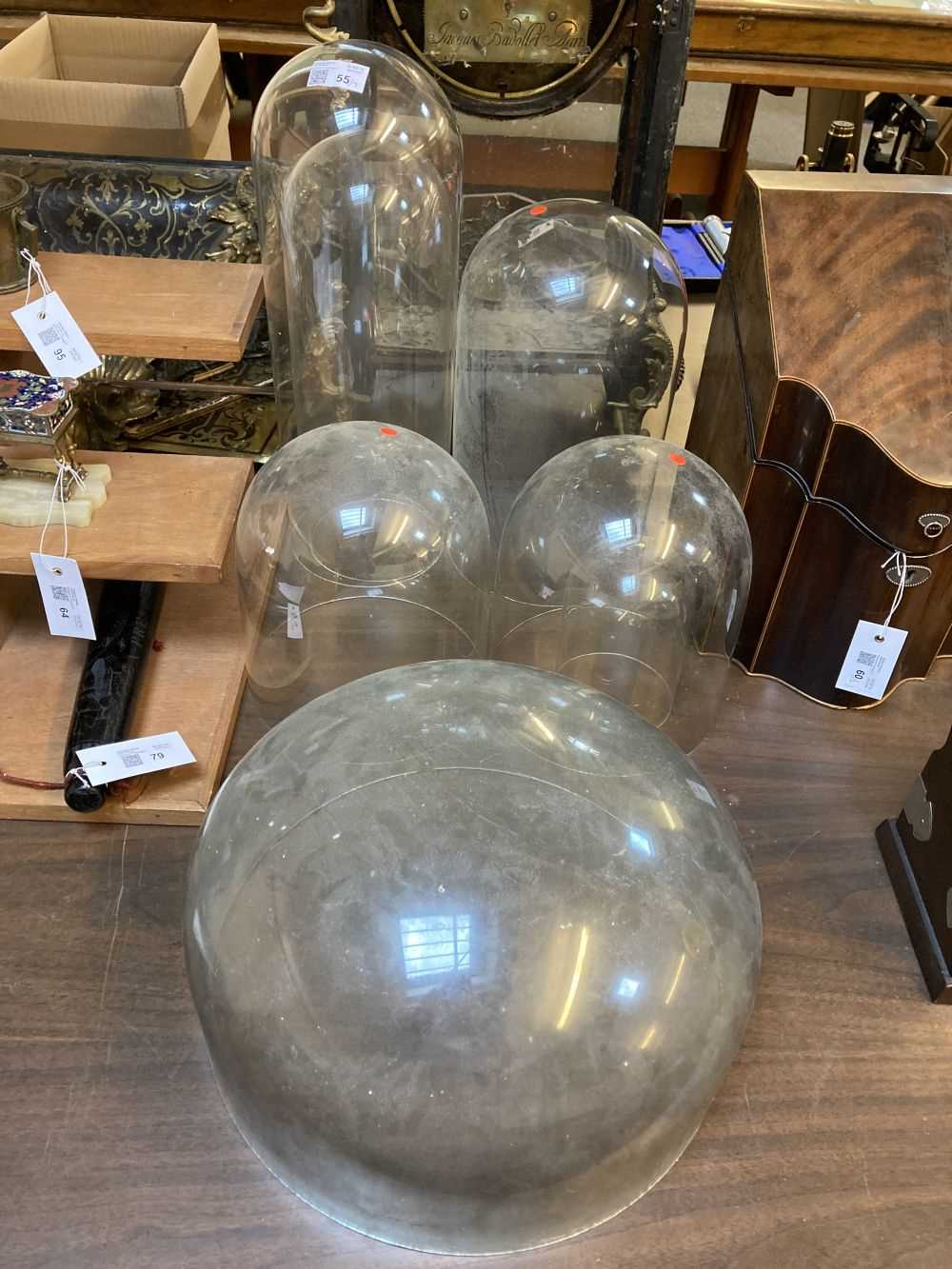 Lot 55 - Glass Domes, Victorian glass domes