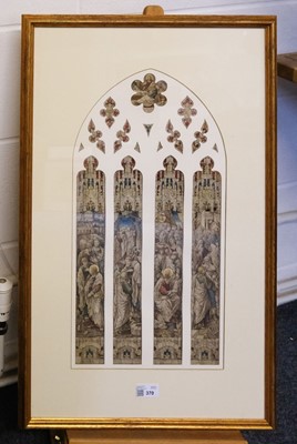 Lot 370 - Heaton, Butler & Bayne. Design for a stained glass window, 19th century
