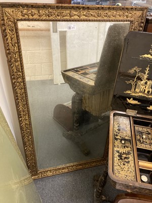 Lot 217 - Mirrors. Victorian gesso moulded overmantel mirror plus another