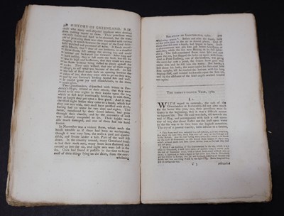 Lot 12 - Crantz (David). The History of Greenland, 2 volumes, 1str edition, 1767
