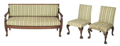 Lot 220 - Suite. Matched sofa and pair of chairs