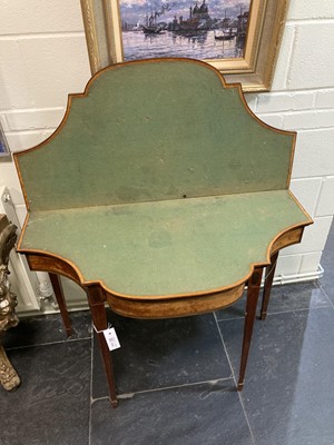 Lot 206 - Card Table. Edwardian card table