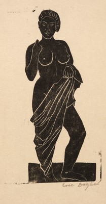 Lot 81 - Daglish (Eric Fitch, 1894-1964). Draped Female Nude, wood engraving, plus 3 others