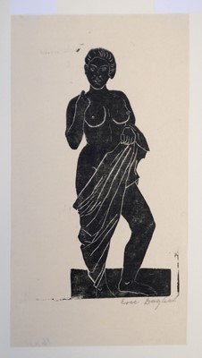 Lot 409 - Daglish (Eric Fitch, 1894-1964), Draped Female Nude