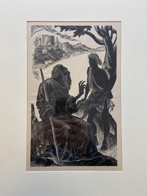 Lot 74 - Daglish (Eric Fitch, 1894-1964). Draped Female Nude, wood engraving, plus 3 others