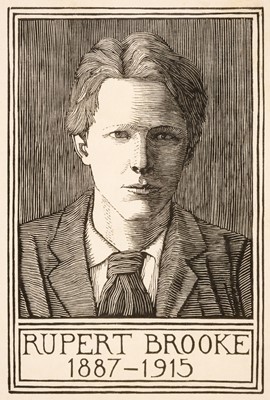 Lot 438 - Raverat (Gwen, 1885-1957). Portrait for the Poems of Rupert Brooke, 1919