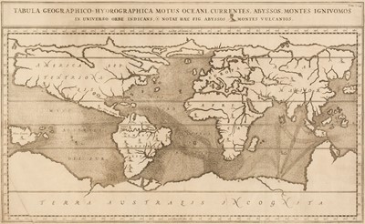 Lot 200 - World. Kircher (Athanasius), Tabula Geographico-Hydrographica Motus Oceani..., circa 1665