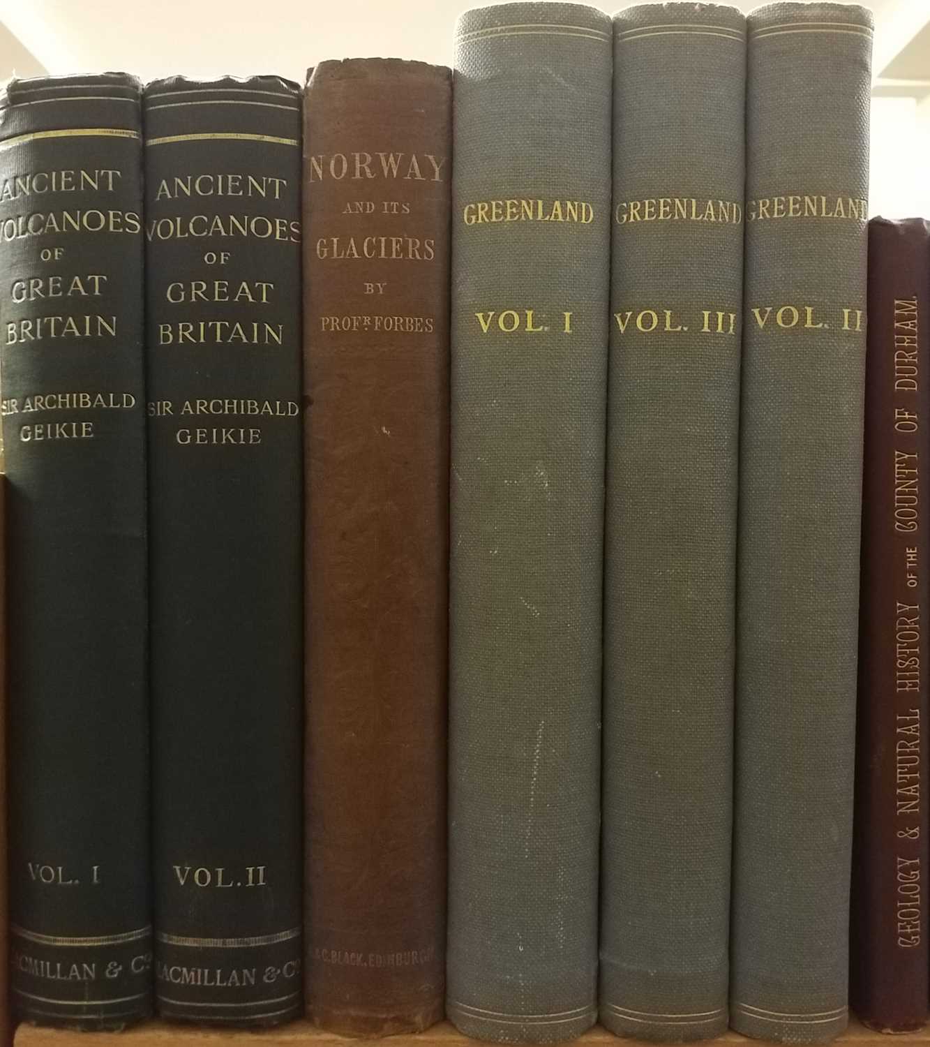 Lot 93 - Geikie (Archibald). The Ancient Volcanoes of Great Britain,  2 volumes, London: Macmillan and Co., 1897
