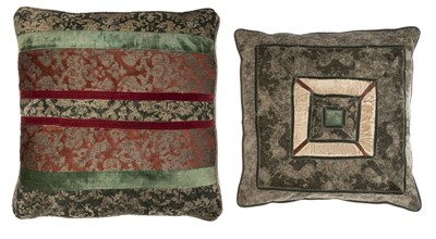 Lot 234 - Cushions. Two cushions apparently made from costumes worn by Rudolf Nureyev in La Bayadere