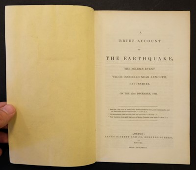 Lot 33 - Devon. A Brief Account of the Earthquake, 1840