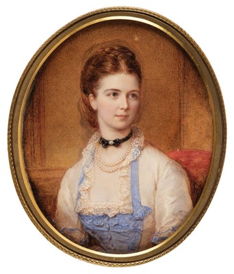 Lot 329 - English School. Portrait of Mary Anne Johnson Headlam nee Sowerby, circa 1880