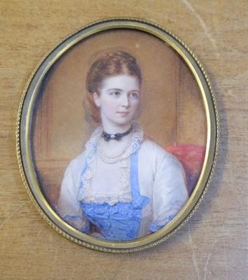 Lot 329 - English School. Portrait of Mary Anne Johnson Headlam nee Sowerby, circa 1880