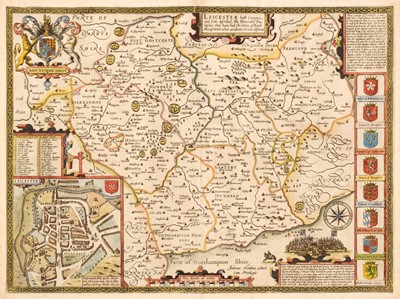 Lot 407 - Leicestershire. Speed (John), Leicester both Countye and Citie described..., circa 1614