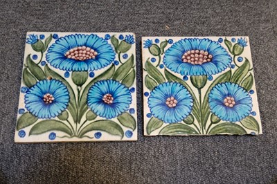 William De Morgan Bedford Park Daisy Azulejo chimenea de cocina de cerámica o porcelana
