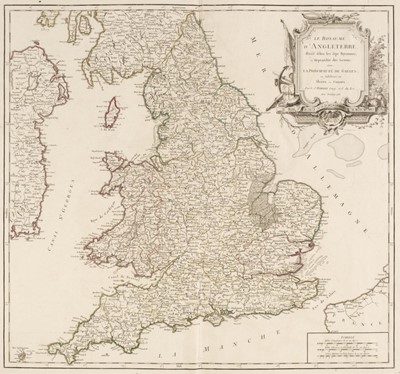Lot 59 - England & Wales. De Vaugondy (Robert), Le Royaume D'Angleterre..., Paris, 1753