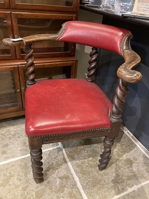 Lot 207 - Chair. Edwardian armchair believed to be from a ship