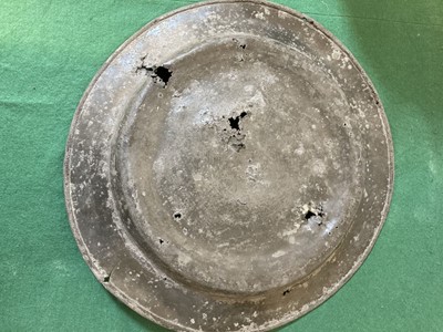 Lot 48 - Communion Plate. Pewter plate dated 1704