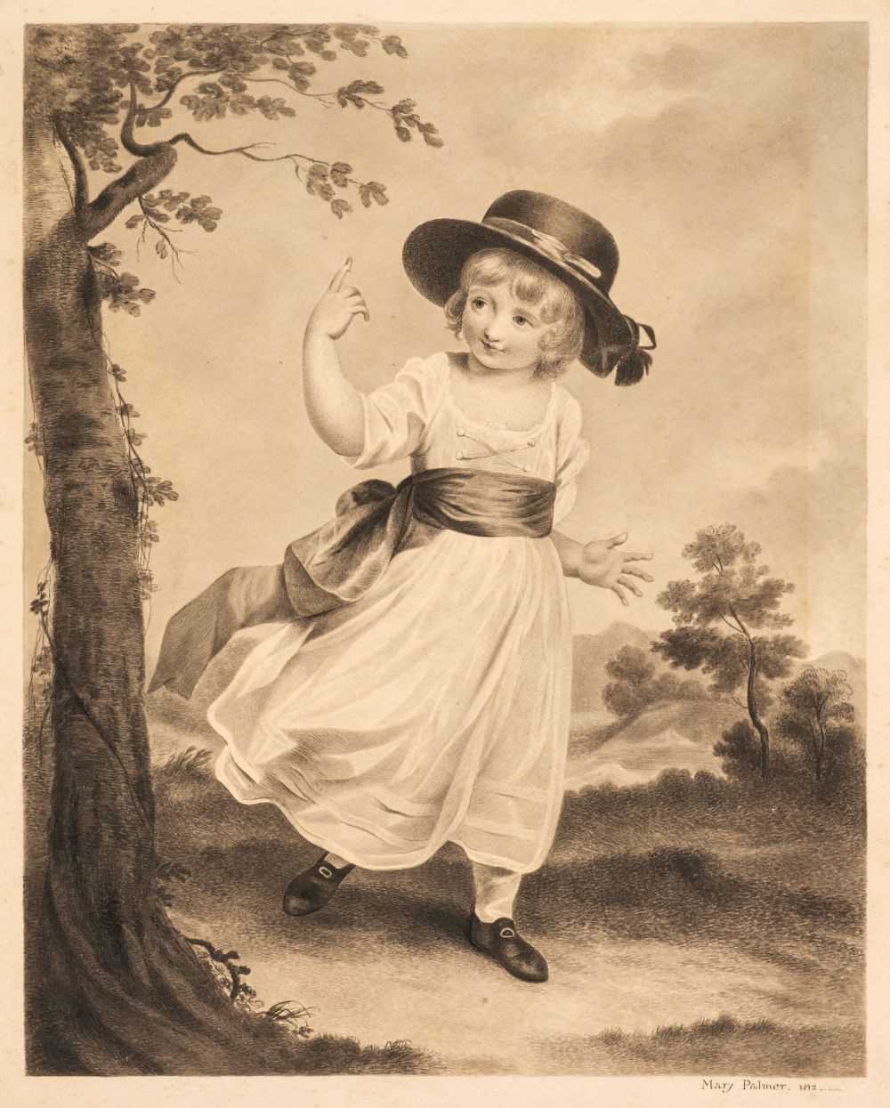 Lot 378 - Palmer (Mary, early 19th century). Young boy in hat ... skipping in a wooded landscape, 1812