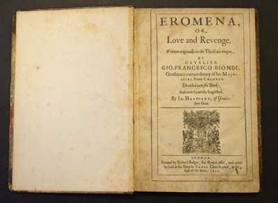 Lot 114 - Biondi (Giovanni Francesco) Eromena, or, Love and Revenge, 1632