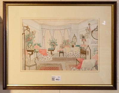 Lot 483 - Household Interiors. Four paintings of household interiors, c. 1890s
