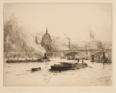 Lot 370 - Langmaid (Rowland, 1897-1956). St. Paul's, Blackfriars, etching, and others