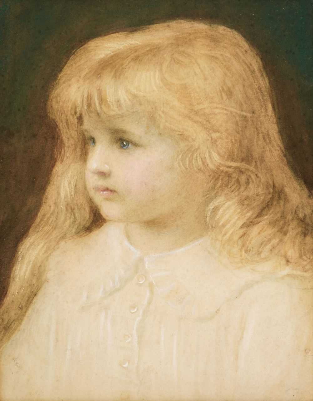 Lot 382 - Tayler (Edward, 1828-1906). Portrait of a Young Girl