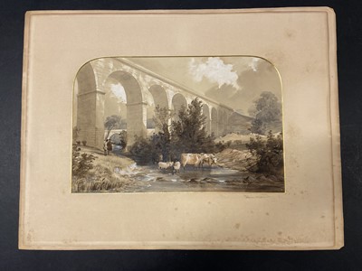 Lot 381 - Tait (Arthur Fitzwilliam). 7 watercolours from Views on the Manchester & Leeds Railway