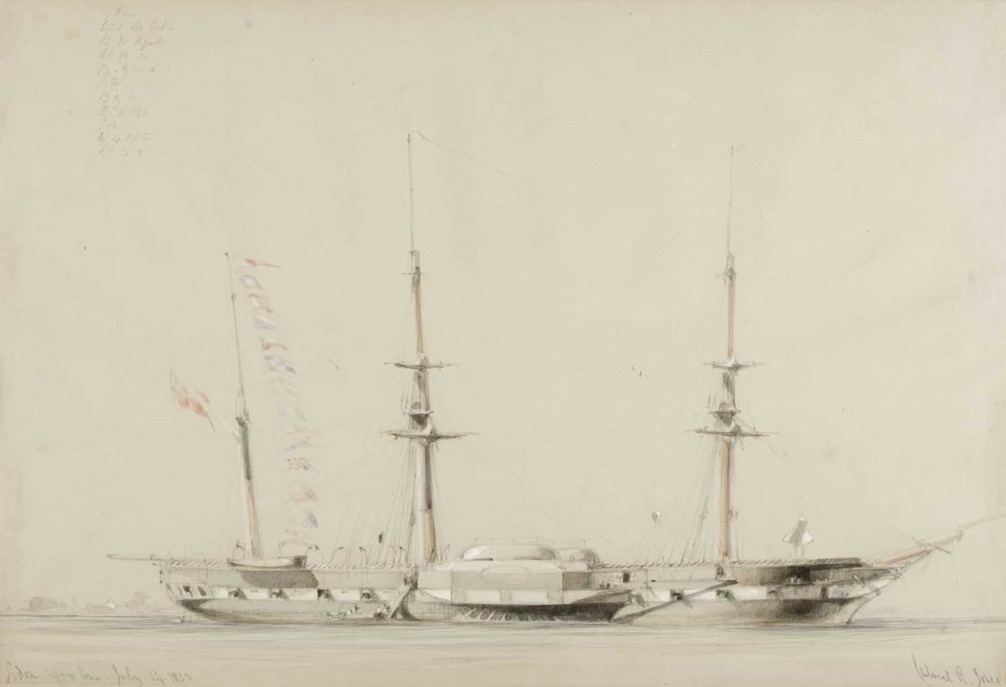 Lot 374 - Jones (Calvert R., 1804-1877). Sidon 1400 tons, July 14 1853